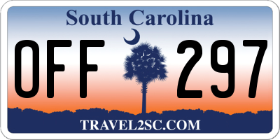 SC license plate OFF297