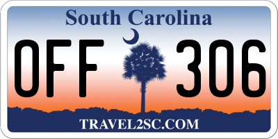 SC license plate OFF306