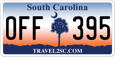 SC license plate OFF395