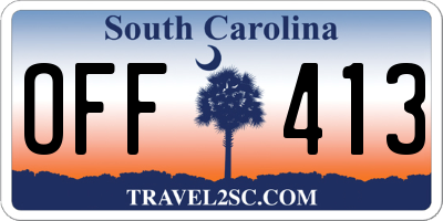 SC license plate OFF413