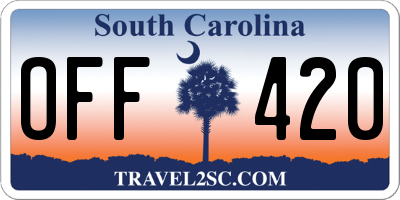 SC license plate OFF420