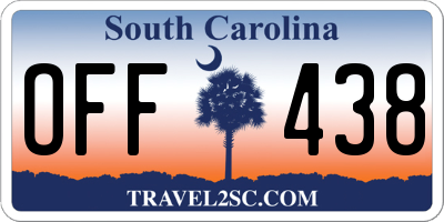 SC license plate OFF438