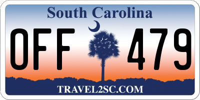 SC license plate OFF479