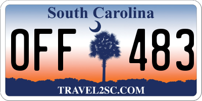 SC license plate OFF483