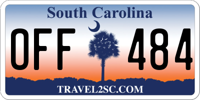 SC license plate OFF484