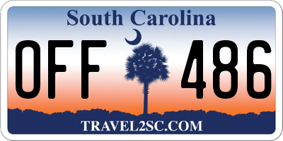 SC license plate OFF486