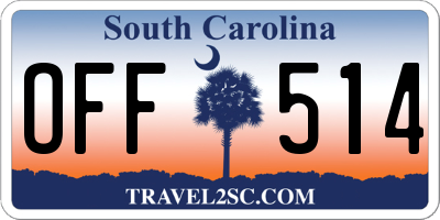 SC license plate OFF514