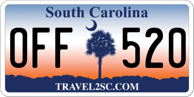 SC license plate OFF520