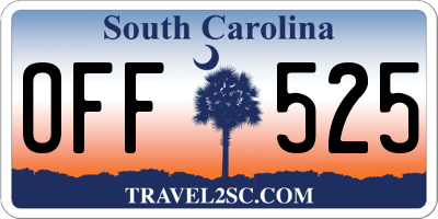 SC license plate OFF525