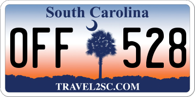 SC license plate OFF528