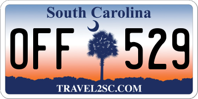 SC license plate OFF529