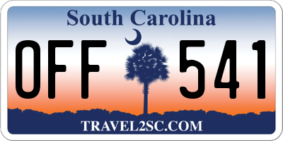 SC license plate OFF541