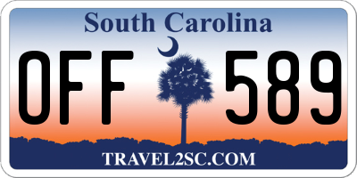 SC license plate OFF589