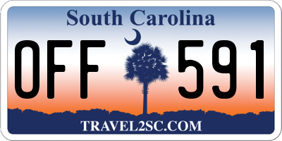 SC license plate OFF591