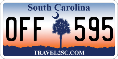 SC license plate OFF595