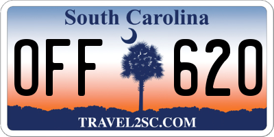 SC license plate OFF620