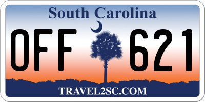 SC license plate OFF621
