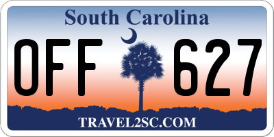 SC license plate OFF627