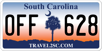 SC license plate OFF628