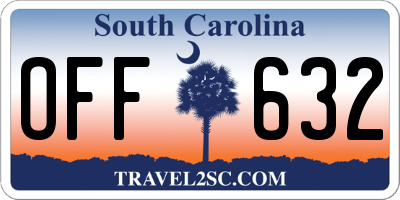SC license plate OFF632