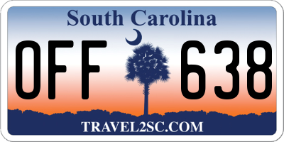 SC license plate OFF638