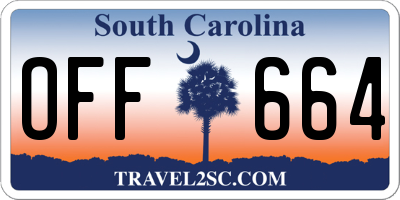 SC license plate OFF664