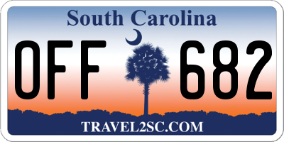 SC license plate OFF682