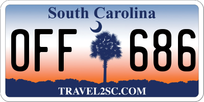 SC license plate OFF686