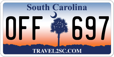 SC license plate OFF697