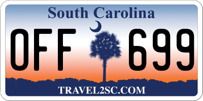 SC license plate OFF699