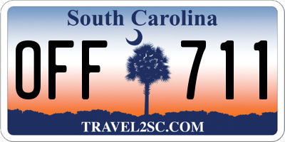 SC license plate OFF711