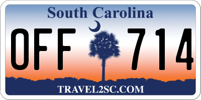 SC license plate OFF714
