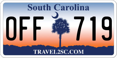 SC license plate OFF719