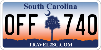 SC license plate OFF740