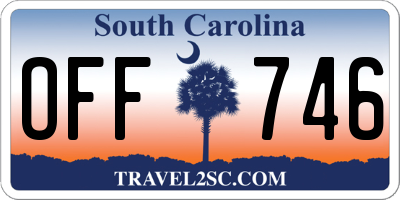 SC license plate OFF746