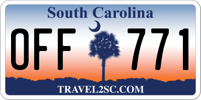 SC license plate OFF771