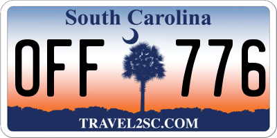 SC license plate OFF776