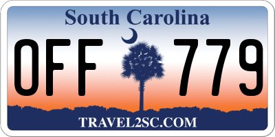 SC license plate OFF779