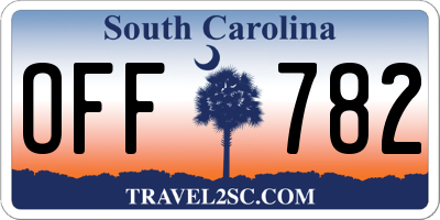 SC license plate OFF782