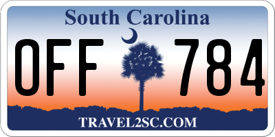 SC license plate OFF784