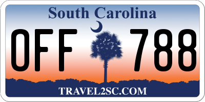 SC license plate OFF788
