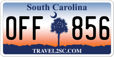 SC license plate OFF856