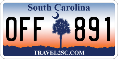 SC license plate OFF891