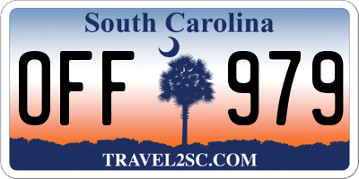 SC license plate OFF979