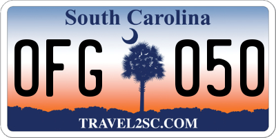 SC license plate OFG050