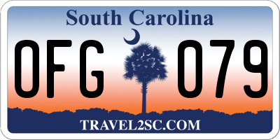 SC license plate OFG079