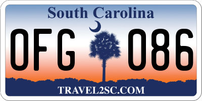 SC license plate OFG086