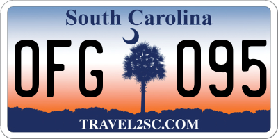 SC license plate OFG095