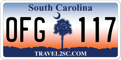 SC license plate OFG117