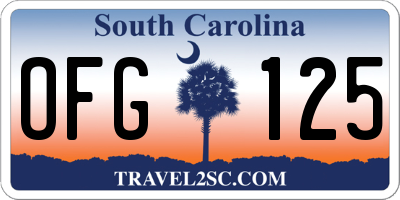 SC license plate OFG125